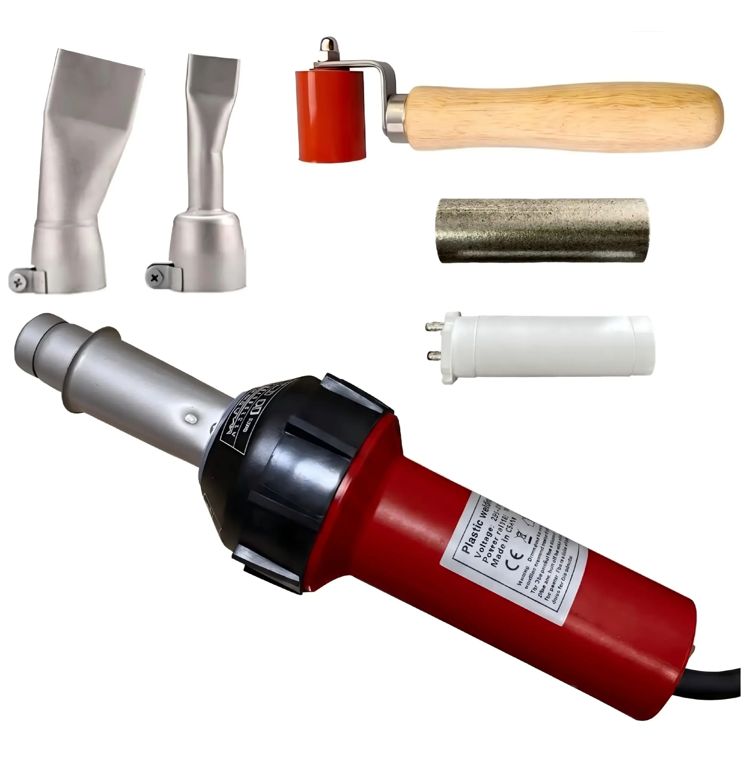 BG Thermal branded 1600W straight-barrel hot air plastic overlap seam welder with accessories