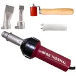 BG Thermal branded 1600W straight-barrel hot air plastic overlap seam welder with accessories