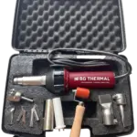 BG Thermal 1600W hot air welding tool securely packed in a protective black hard carrying case with custom foam inserts