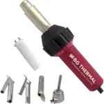 BG Thermal 1600W commercial vinyl flooring hot air welding kit with speed nozzles and ceramic heating core