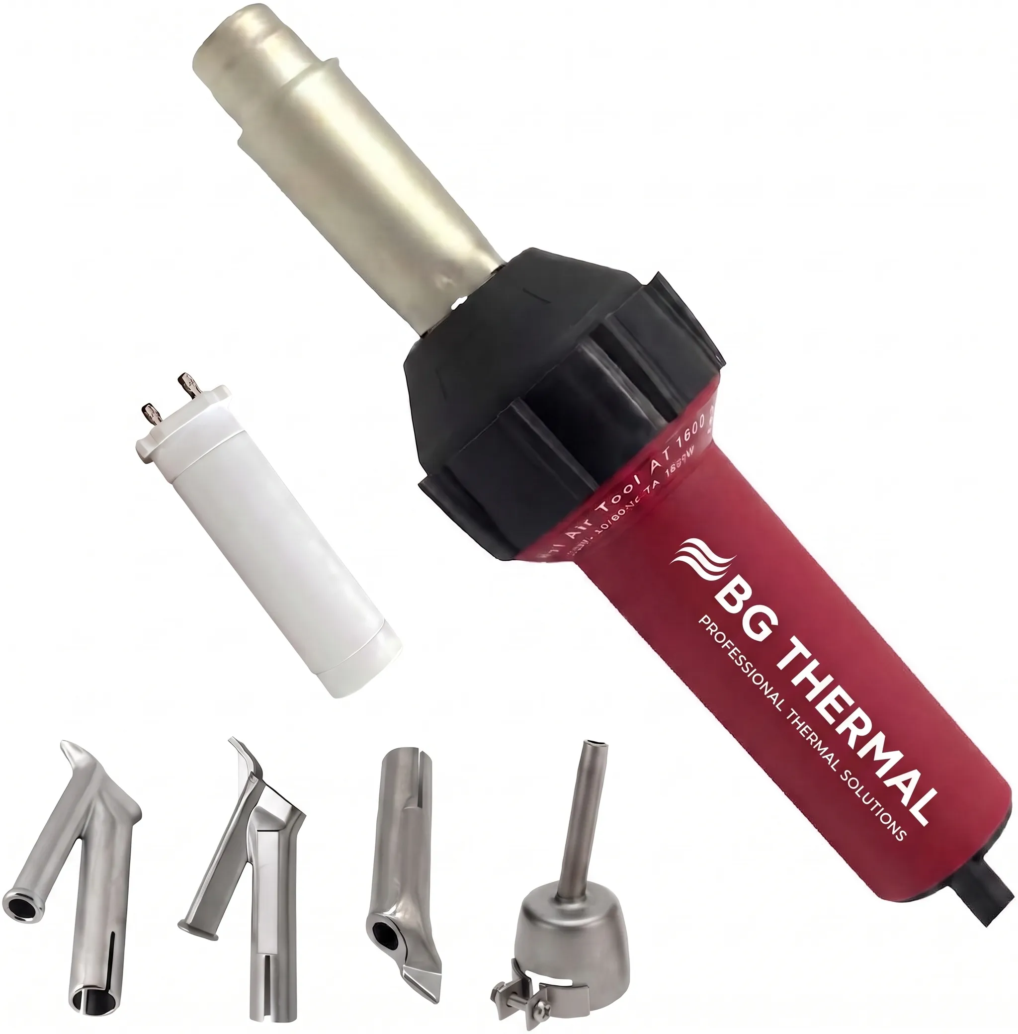 BG Thermal 1600W commercial vinyl flooring hot air welding kit with speed nozzles and ceramic heating core