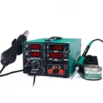 Compact BG Thermal 3-in-1 SMD rework station with dual LED temperature readouts