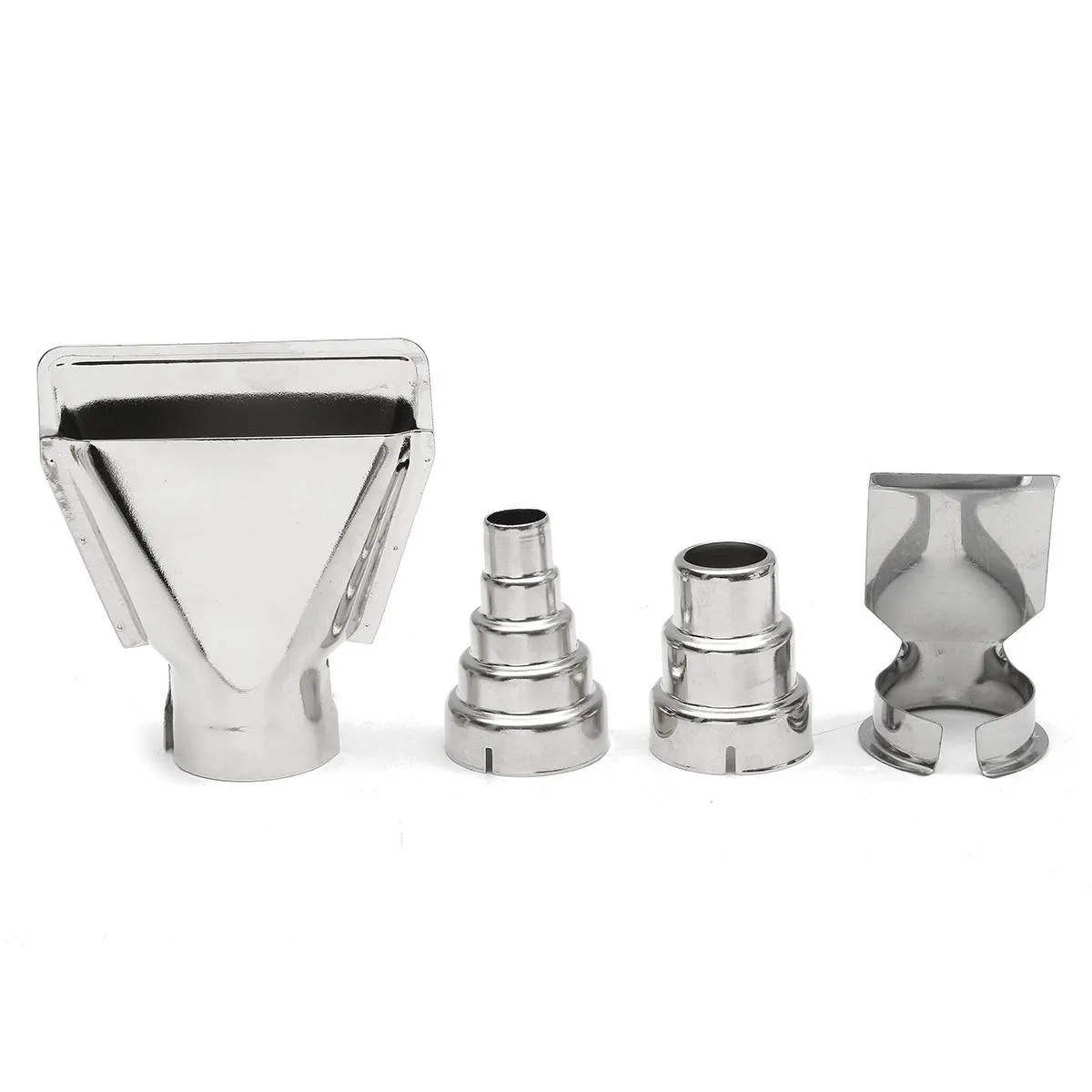 Selection of heavy-duty heat gun nozzles and welding tips