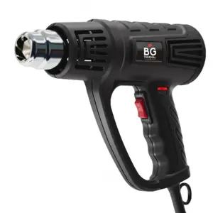 Side profile of the BG Thermal 2000W industrial heat gun with ergonomic handle and stainless steel nozzle