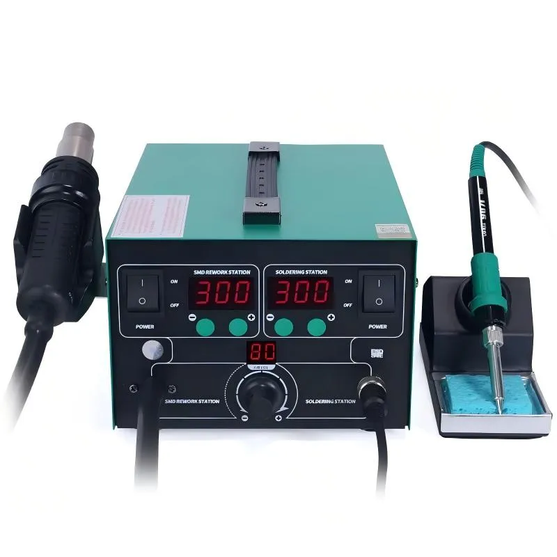 BG Thermal 2-in-1 benchtop soldering and desoldering station dual LED display panel