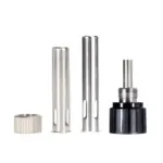 Stainless steel heating core protective sleeves and locking nut for soldering irons