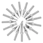 Circular arrangement of silver replacement soldering iron tips for commercial rework stations