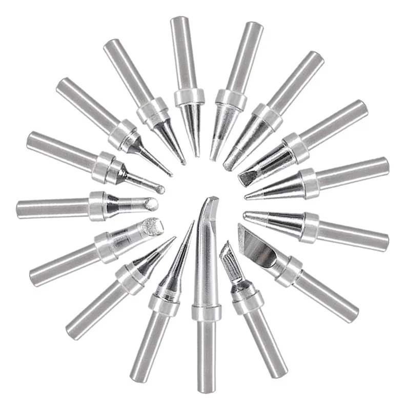 Circular arrangement of silver replacement soldering iron tips for commercial rework stations