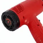 BG Thermal standard heat gun rear stepless temperature control dial and scale closeup